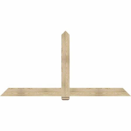 Ekena Millwork Eugene Rough Sawn Timber Gable Bracket, Douglas Fir, 96"W x 48"H x 2"D x 6"F, 12/12 Pitch GBW096X48X0206EUG00RDF